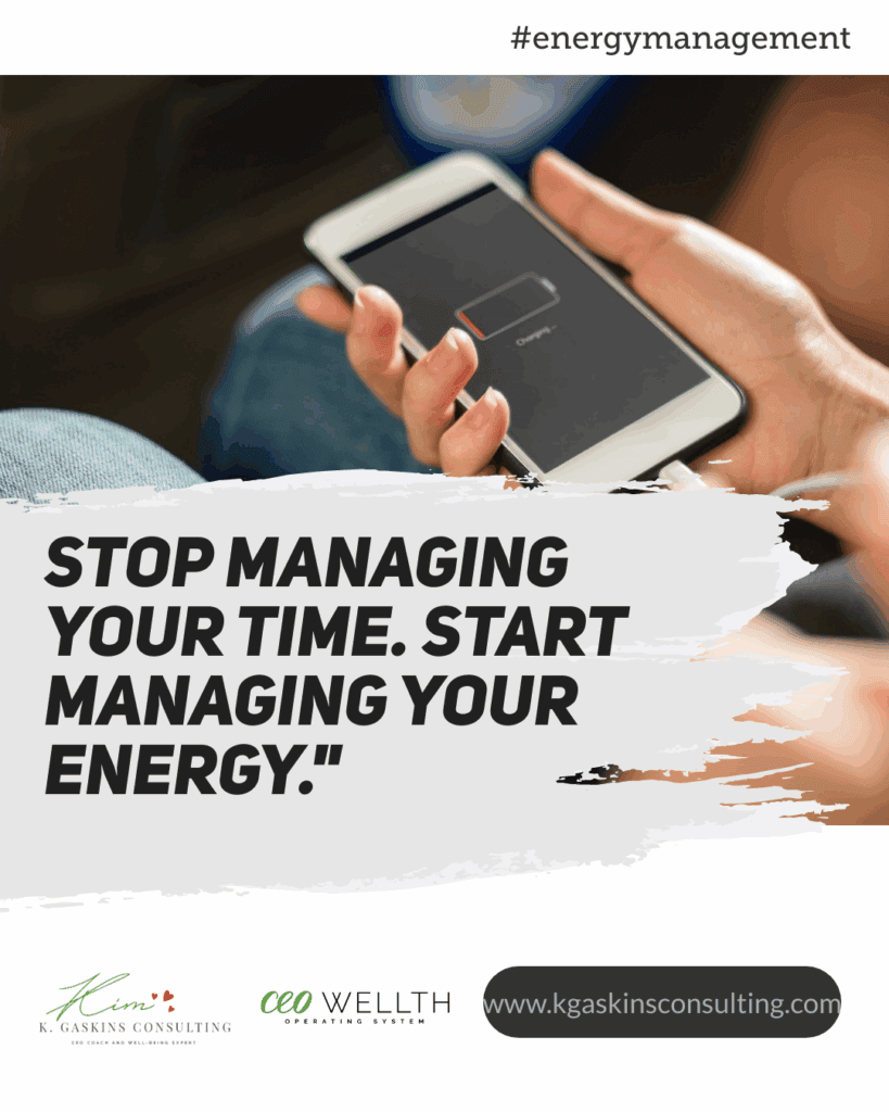 Effective energy management tips for improving personal and professional productivity.