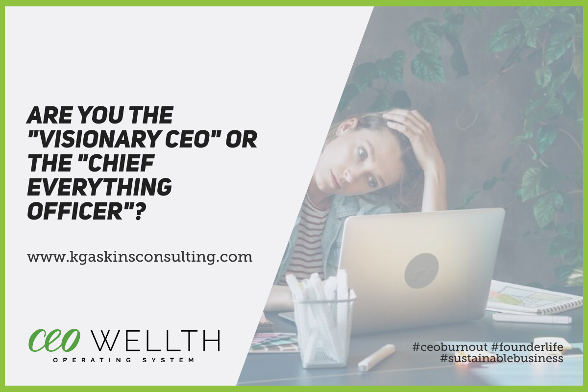 A founder (Chief Everything Officer) looking at a complex problem, representing a business bottleneck.