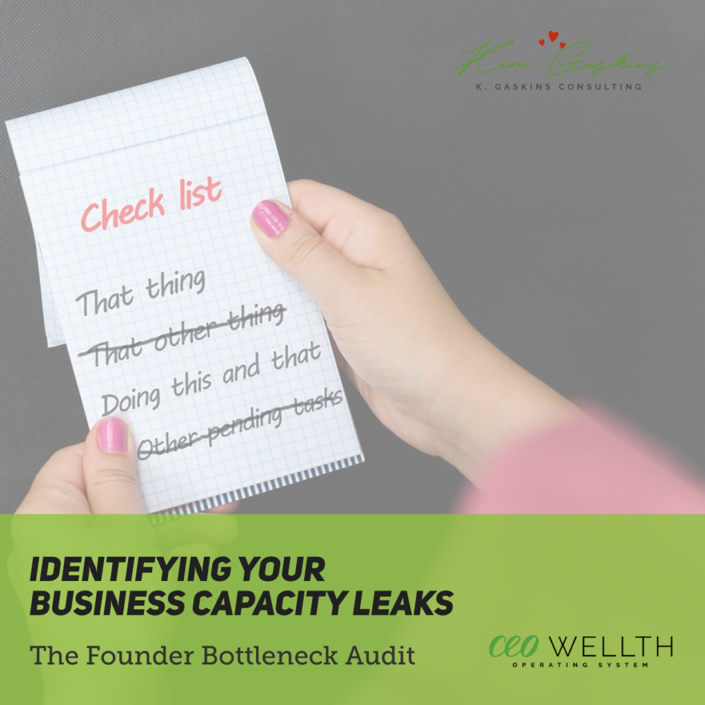 Checklist for a founder bottleneck and capacity audit.