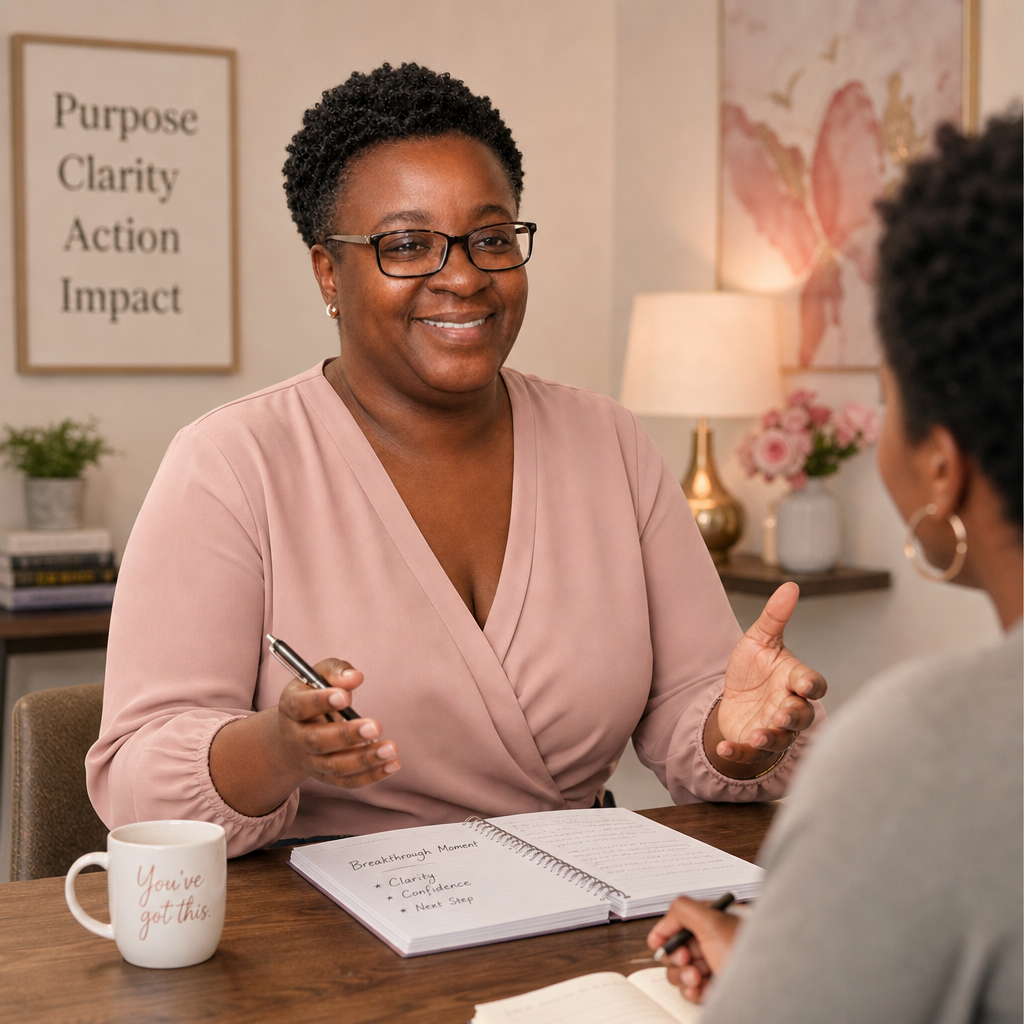 Wellness Coach working with a client in person.
